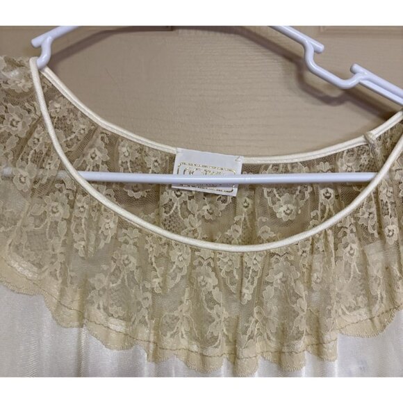 GOTHAM New York Vintage RARE Nightgown IVORY WIDE LACE TRIM Nylon USA MEDIUM - Picture 3 of 7